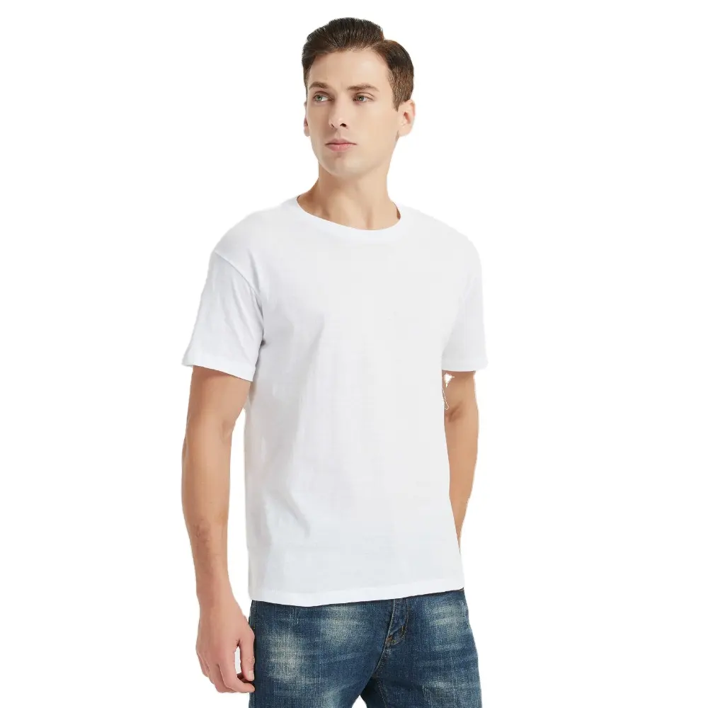 Plain White T-shirts High Quality 3xl 4xl 5xl 0.99usd Lowest Plus 100% Cotton Oem Logo Custom Printing Plain Blank Election Campaign White T Shirt