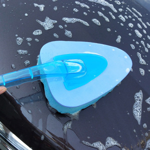 Car Wash <b>Sponge</b> Brush 35cm Long With <b>Handle</b> For Vehicle Cleaning Blue Color - Product Image 2