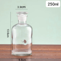 Fiole en verre à col étroit, écologique et recyclable, avec bouchon en liège et sérigraphie, pour la vente en gros de fournitures de sécurité en laboratoire
