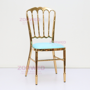 <span class=keywords><strong>Vente</strong></span> en gros de chaises de salle de mariage en métal de luxe location de chaises royales meubles de chambre d'hôtel d'occasion chaises Napoléon en <span class=keywords><strong>or</strong></span> pour événements - Product Image 1