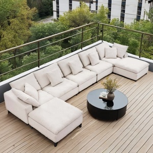 Mỹ có thể tháo rời Bìa tối giản trong nhà sofa Modular đám mây Linen sofa với Ottoman ghế sofa phòng khách sofa - Product Image 5