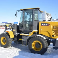 XC938 3t Mini Front Loader Efisiensi Operasional Tinggi Wheel Loader dengan Bucket, Mesin, Gearbox, PLC, Pompa, dan Bearing