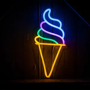 Liyu Custom Drop Shipping Ice Cream Neon Signs Burger Neon for indoor outdoor decoration