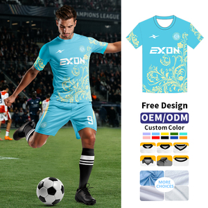 Fabricant de maillots de football personnalisés pour les Géants d'Amérique du Nord, qualité thaïlandaise EXON, sublimation intégrale, patch en silicone, broderie, polyester - Product Image 1