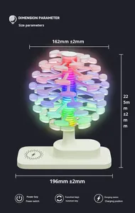 โคมไฟตั้งโต๊ะ LED ไร้สาย รูปทรง<span class=keywords><strong>ต้นไม้</strong></span>แบบเกลียว CJH ของตกแต่งบ้านสุดสร้างสรรค์ ใช้ชาร์จโทรศัพท์มือถือ นาฬิกา โคมไฟข้างเตียง ของขวัญวันเกิด - Product Image 6