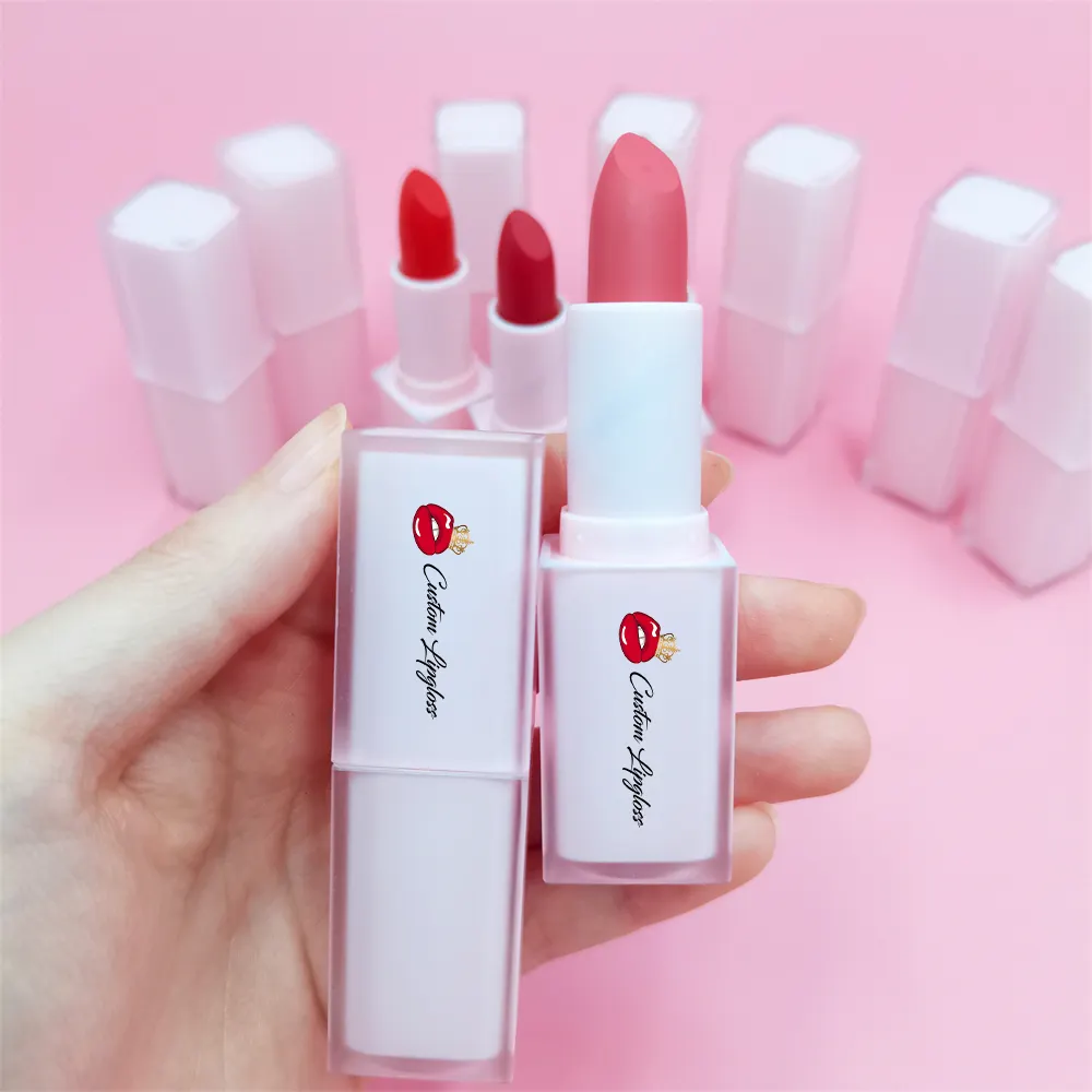 Wholesale high pigment nude lipstick private label cosmetic red matte creamy waterproof Lipstick