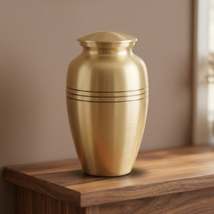 Metal Cremation Urn 200 Cubic Inch Adult <b>Ashes</b> Keepsake <b>Casket</b> Custom Color Memorial Burial Decoration - Indian Home Crafts - Product Image 1