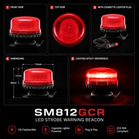 Luces de Emergencia LED de 12-24V, Azul, Ámbar, Rojo, Pequeñas y Planas, con Imán o Montaje con Tornillos, Garantía de 3 Años