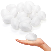 Boule d'œuf en mousse de polystyrène pour la décoration de Noël ou de Pâques, bricolage, artisanat blanc