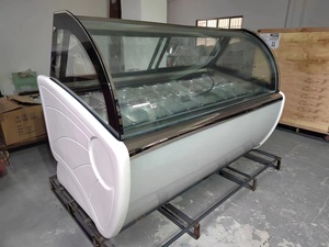 Exhibición de helados congelador pequeño escaparate de negocios sartenes exhibición de paletas refrigerador helado <span class=keywords><strong>Cram</strong></span>/congelador de exhibición de helado - Product Image 2