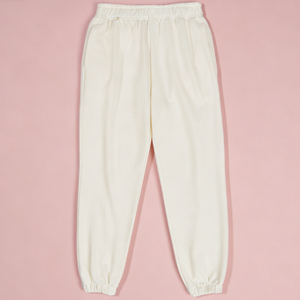 Thermal Fleece Jogger Pants Winter Warm Cotton <b>Blend</b> Sweatpants Elastic Waist Casual Korean Oversized Fleece Trousers - Product Image 1