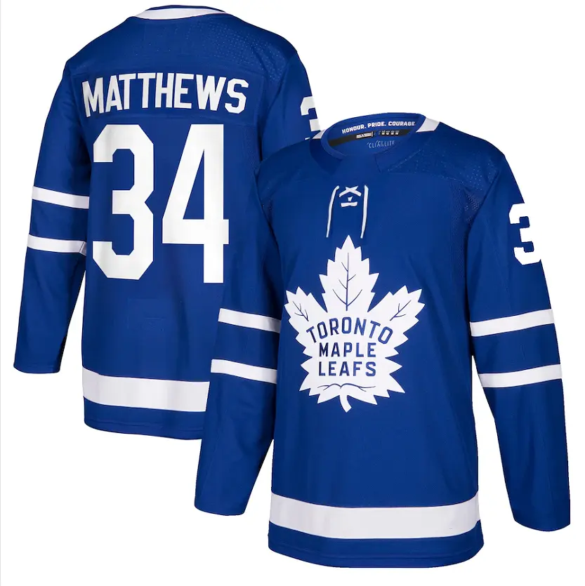 Wholesale China Best Quality Custom Cheap Stitched Sports Ice Hockey Jerseys Toronto Maple Leaf 34 Matthews 31 Andersen 43 Kadri