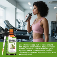 Gouttes liquides naturelles de corossol (Graviola) aux herbes 60ml avec Vitamine C pour le bien-être quotidien – Fabrication OEM ODM