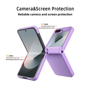 เคสโทรศัพท์แบบเต็มตัวสำหรับ Samsung Galaxy Z Flip ลดราคา 40% พร้อมผิวสัมผัสหนังลายลิ้นจี่ จัดส่งข้ามประเทศ - Product Image 3
