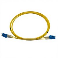 COMTON Promotion Cordon de brassage optique duplex LC-LC à cordon court G.657A1 9µm Monomode Jaune Gaine LSZH/PVC 1m