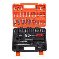 Juego de Llaves de Tubo de Alta Calidad de 46 Piezas, Herramienta Manual, Llave de Trinquete, Destornillador, Puntas, Acero al Carbono, Estuche Rígido, OEM, Reparación de Automóviles