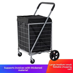 Chariot pliable en tissu Oxford imperméable, chariot portable pour la maison, le supermarché, les courses et la <span class=keywords><strong>livraison</strong></span> express - Product Image 6