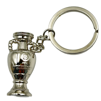 Porte-clés de Coupe du Monde de Football de Luxe en Alliage de Zinc, Conception 3D Personnalisée, Logo Gravé, Couleur Argent, Durable, Léger, avec Mousqueton