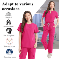 Marque privée personnalisée à manches courtes extensible grande taille Jogger mode médecin infirmière uniformes soins infirmiers gommages uniformes ensembles en gros