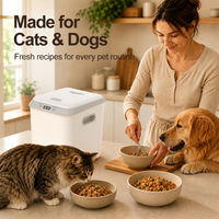 Machine à nourriture pour animaux de compagnie intelligente OEM 2,5 L, cuiseur automatique pour animaux de compagnie, nettoyage automatique, faible bruit, machine à recettes pour animaux de compagnie