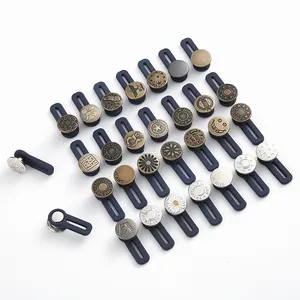 Extensor de botão para substituição n, botões ajustadores instantâneos de costura para unhas e calças, 17mm