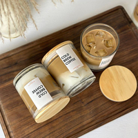 AIKUN Handgegossenes Mehrschichtiges Kaffee-Duft Gelkerzen-Set Schlafzimmer-Entspannung & Kaffee-Duft Liebhaber Kerzen-Geschenkset