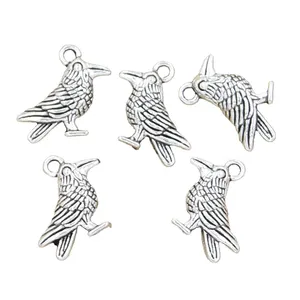 Charms bird parrot 17x17mm Tibetan Silver Color Pendants Antique Jewelry Making DIY Handmade Craft