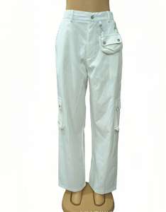 Venta al por mayor de fábrica, pantalones <span class=keywords><strong>Cargo</strong></span> con <span class=keywords><strong>m</strong></span>últiples bolsillos, pantalones de chándal de pierna recta de talla grande para <span class=keywords><strong>mujer</strong></span>, pantalones casuales de moda callejera Y2K - Product Image 4