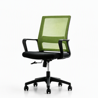 Chaise de bureau ergonomique en maille respirante vert citron, réglable en hauteur avec vérin à gaz, pour conférence, directement du fabricant