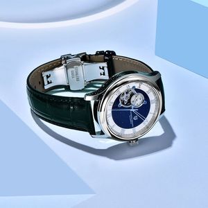Pagani Design Skeleton Men's Mechanical <b>Watch</b> PD-YS015 Automatic Japan Movement Stainless Steel <b>Case</b> Orange Leather Strap - Product Image 4