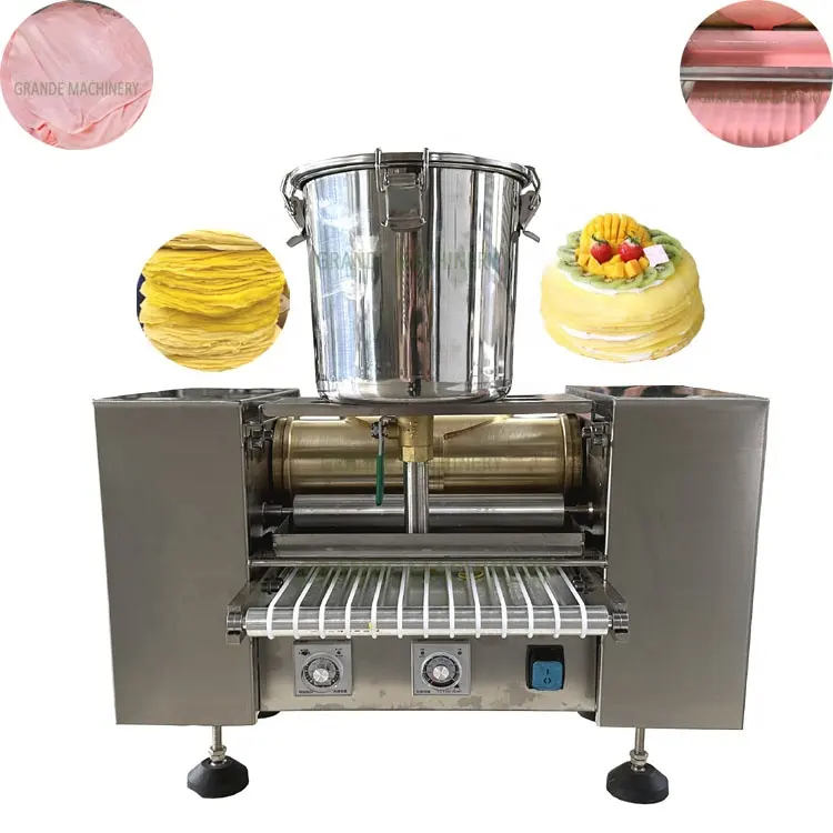 Máquina automática comercial Mini Mille Egg Crepe Cake Thousand Layer Cake Pancake Egg Skin Crepe Making Machine Precio para la venta