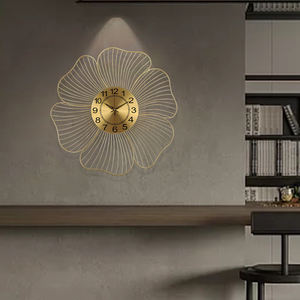 Reloj de Pared Analógico de Cuarzo Silencioso de Lujo para Decoración del Hogar Contemporáneo, Personalizado <span class=keywords><strong>en</strong></span> 3D, de Metal Grande de 50 cm, Precio de Fábrica - Product Image 2