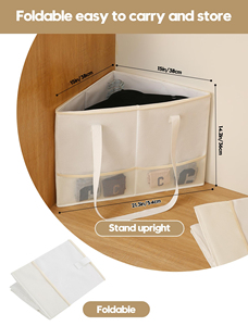 Rigid Hanger Organizer Bags with Lid Triangle Hanger <b>Storage</b> Organizers for Closet Laundry Room - Product Image 6