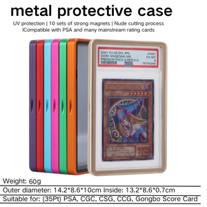Nouveau sur Ama Zon Premium Graded Card Protector avec cadre en métal-Boîtier magnétique, empilable en aluminium <span class=keywords><strong>et</strong></span> en verre pour cartes BGS/PSA - Product Image 2