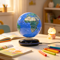 Globo Terráqueo Magnético de Levitación con Mapa del Mundo Giratorio, Luz LED, Adorno de Escritorio, Decoración de Oficina