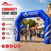 Arche gonflable hermétique FEAMONT pour événements festifs communautaires, décoration de portail extérieur colorée, impression de logo personnalisée