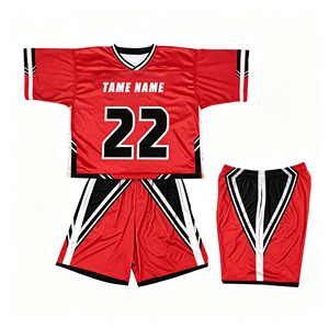 Conjunto de Uniforme de Lacrosse para Hombre TAME NAME, Jersey Blanco y Pantalones Cortos 22, Sublimado, Cuello en V, Absorbe la Humedad, Ajuste Atlético - Product Image 6