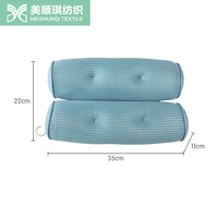 Coussin de bain cylindrique 3D 4D en maille pour spa, antidérapant, de luxe, pour baignoire, personnalisable, écologique, marque MSQ, vente en gros