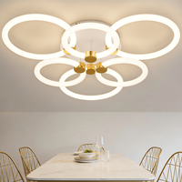 Plafonnier minimaliste moderne pour salon, lampe de chambre à coucher circulaire de luxe
