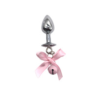 Ensemble de Plugs Anaux en Silicone Écologiques et Imperméables avec Nœud Papillon et Clochette, Unisexe, Décoratifs, Jouet Sexuel SM