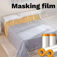 Ruban adhésif acrylique PVC double face imperméable, film de masquage pré-adhésif sans impression pour la peinture automobile et la décoration intérieure