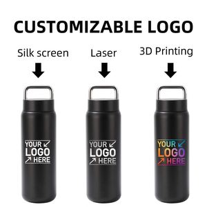 Custom Camping 600ml Insulated Vacuum <b>Flask</b> 20oz Tumbler Double Wall Stainless Steel Sports Water Bottle With Lid - Product Image 5