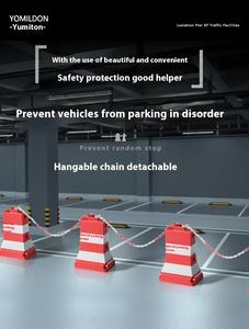 Nuovo stile giallo & nero traffico di plastica PE barriera stradale impilato sistema di barriera Barrera De Trafico - Product Image 3