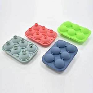 Molde de Silicona para Hielo, Libre de BPA, Fácil de Rellenar, 6 Cavidades Redondas, para Whisky, en Stock, Reutilizable, Apto para Congelador - Product Image 1