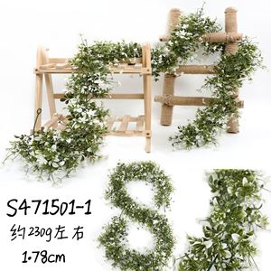 Guanyi - Enredaderas Artificiales de 100 cm y 200 cm con Flores Blancas y Hojas Verdes para Decoración de Bodas y Hogar - Product Image 4