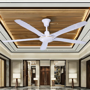 Ventilateur de plafond en cuivre de 56 pouces, 5 pales, commande numérique, classe d'efficacité énergétique, refroidissement de l'air, blanc, 100W, minuterie, usage domestique, cuivre pur - Product Image 2