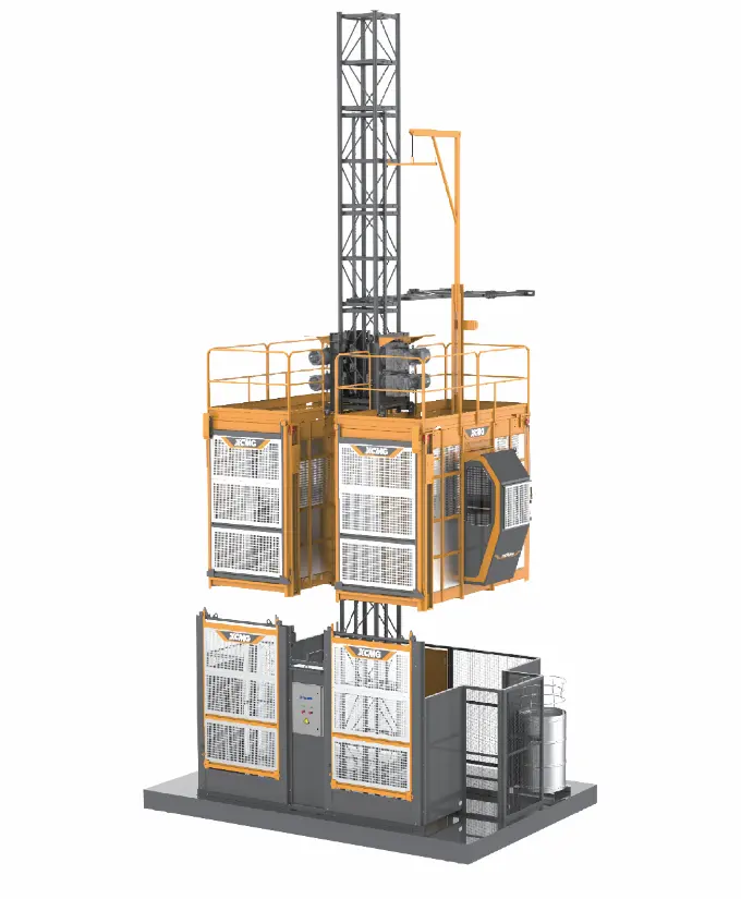 SC200/200 общий или инверторный Одноместный двухклеточный пассажирский лифт и строительный материал строительный подъемник