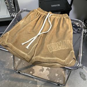 Service OEM de logo personnalisé, vêtements de sport pour hommes, vêtements décontractés amples, imprimés, streetwear, toile vintage lavée, nylon/coton, séchage rapide - Product Image 4