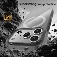 Funda Magnética Transparente Antigolpes de TPU+PC de Lujo Soonleader para Teléfono Móvil 17/16/15/14/Y/13/12/11 Plus Pro Max