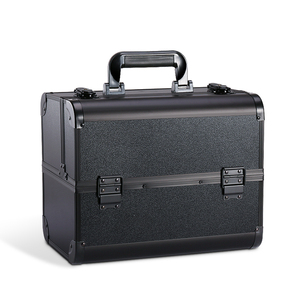 Offre Spéciale femmes multi trayers aluminium argent <span class=keywords><strong>mallette</strong></span> de maquillage professionnel voyage brillant stockage beauté étui maquillage - Product Image 2